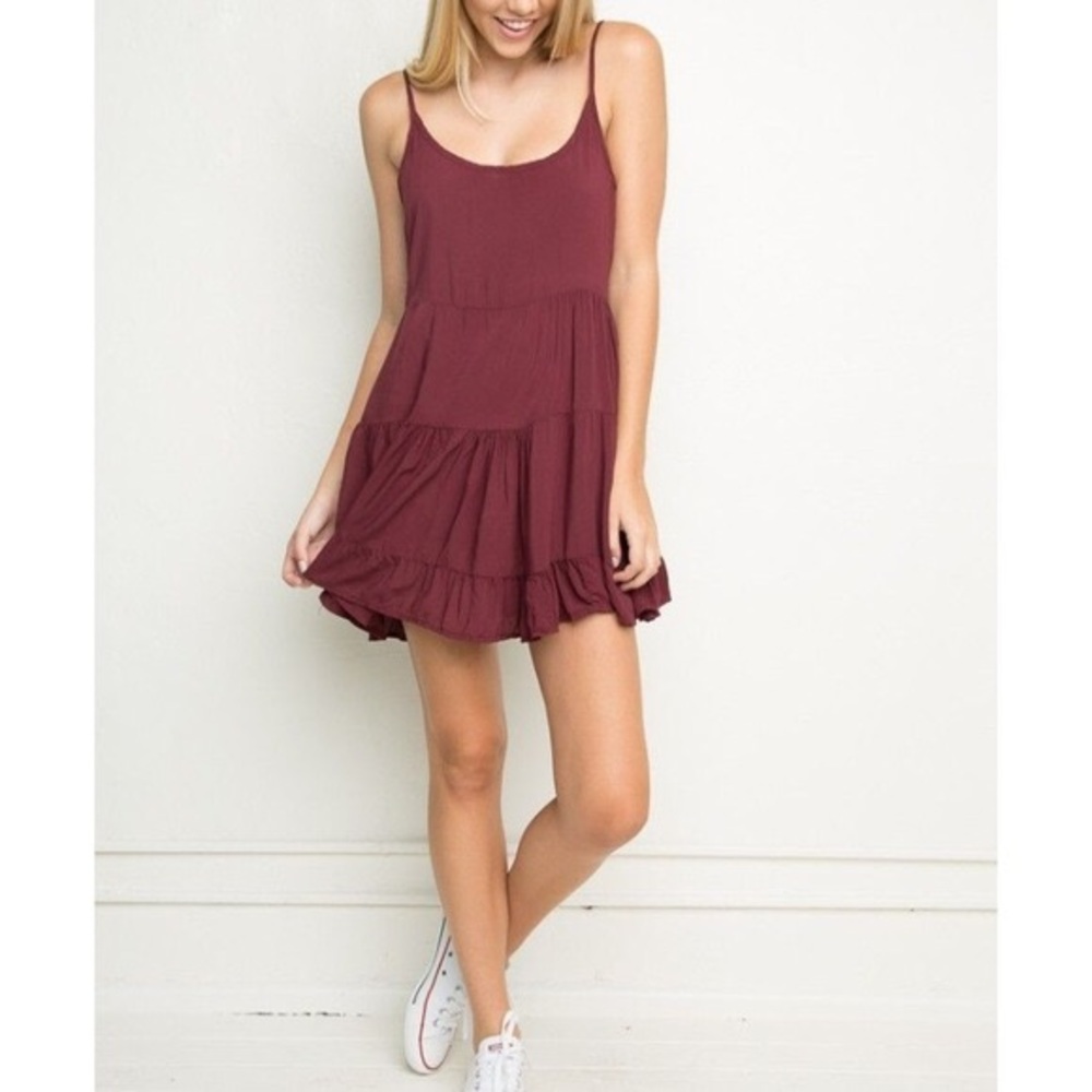 SOLD- Brandy Maroon Jada Dress